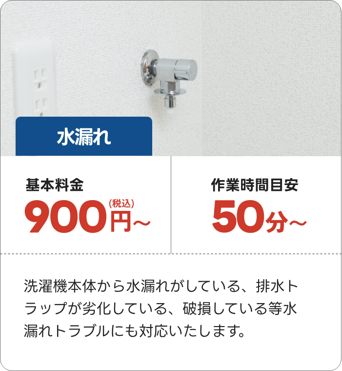 洗濯機からの水漏れ